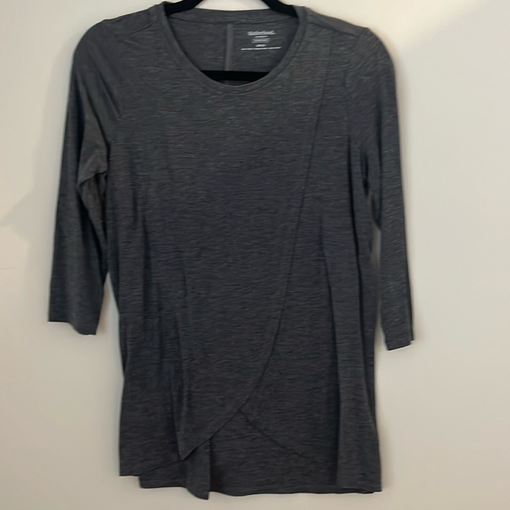 Grey nursing shirt, Motherhood Maternity, size S, dark grey